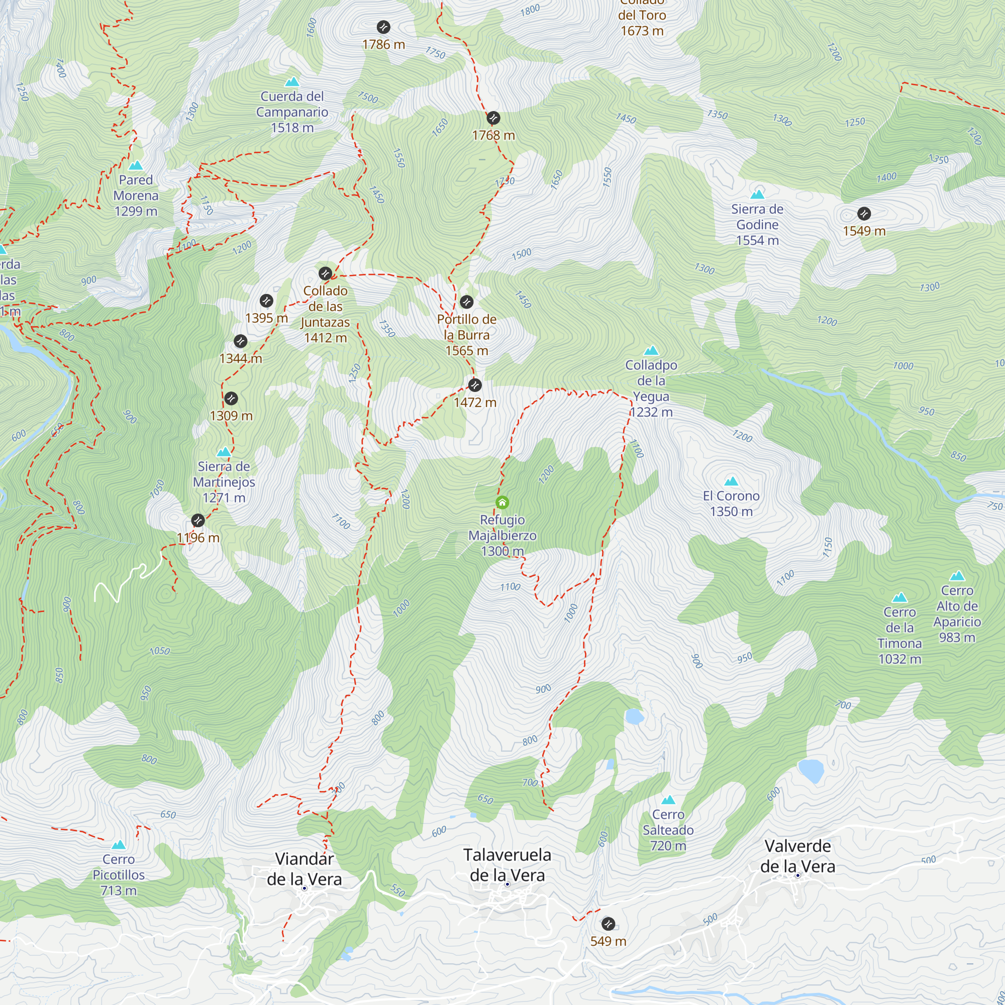 Refugio Majalbierzo map