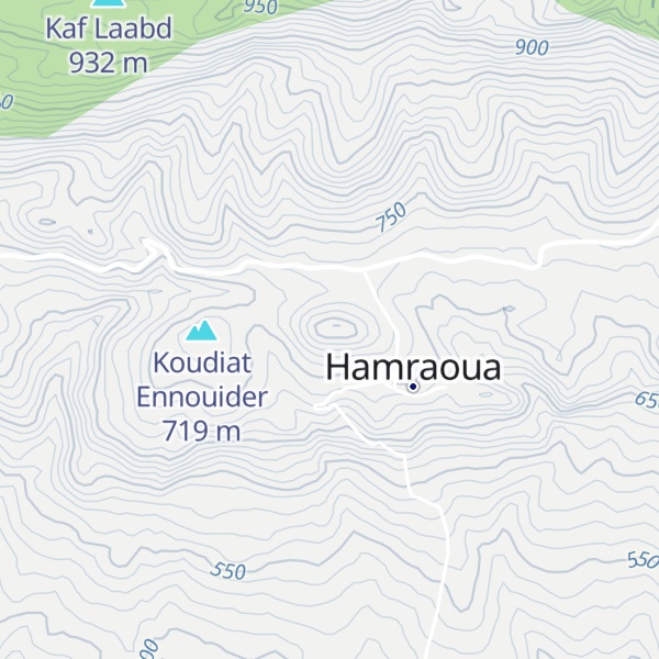 Map of Koudiat Sidi Ben Ahbou