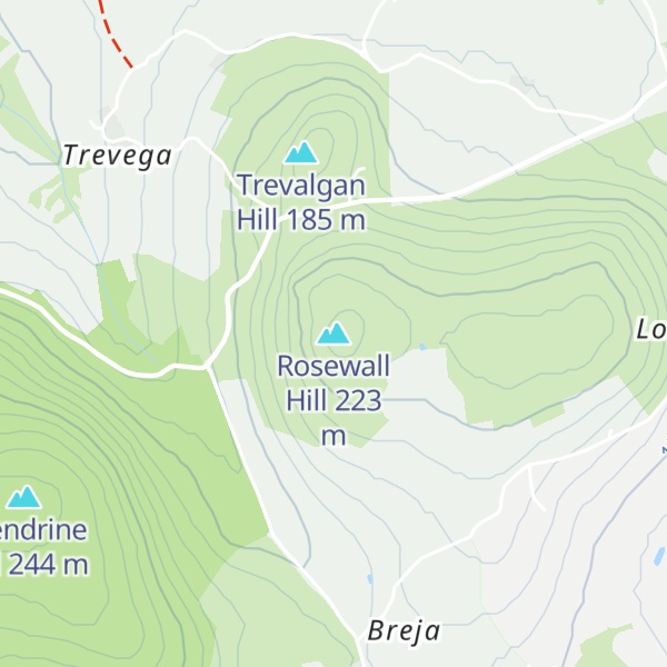 Map of Rosewall Hill