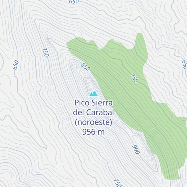Map of Pico Sierra del Carabal (noroeste)