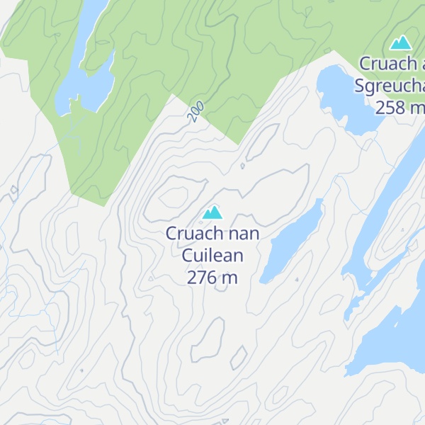 Map of Cruach nan Cuilean