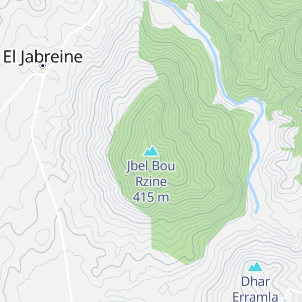 Map of Jbel Bou Rzine