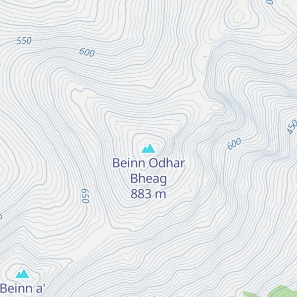 Map of Beinn Odhar Bheag