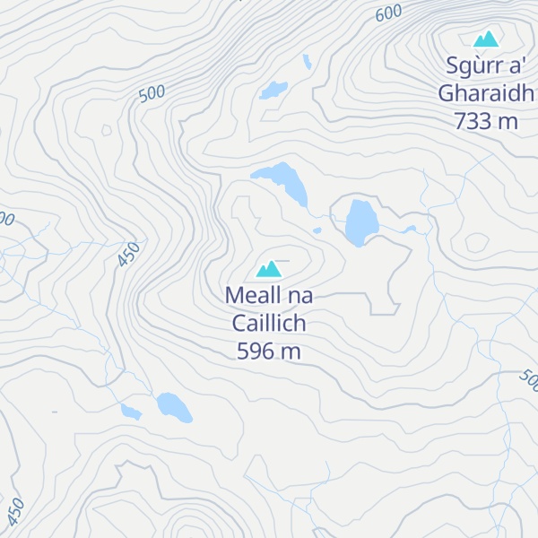 Map of Meall na Caillich