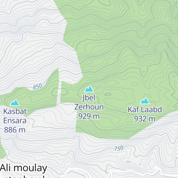 Map of Jbel Zerhoun