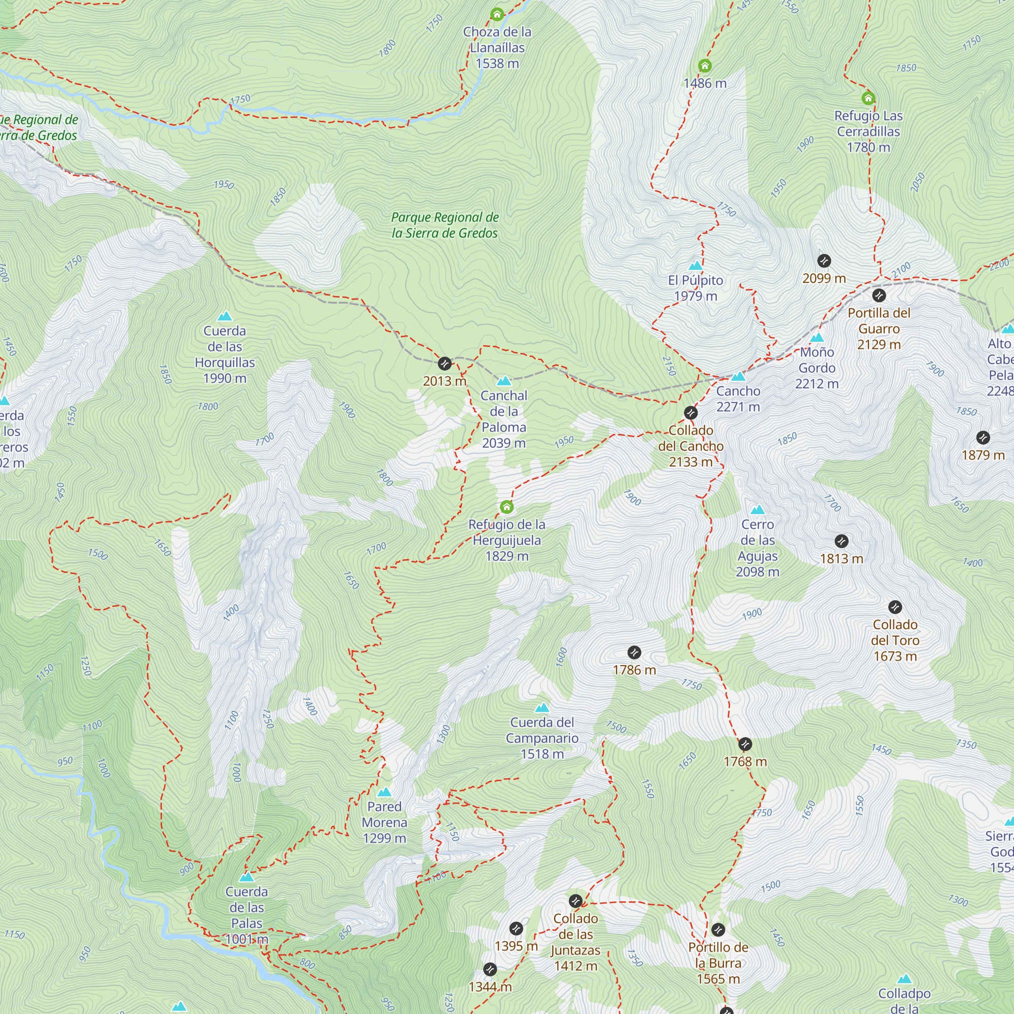 Refugio de la Herguijuela map