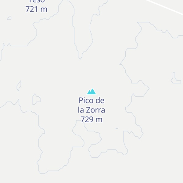 Map of Pico de la Zorra