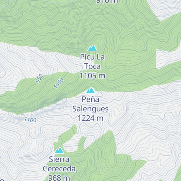 Map of Peña Salengues