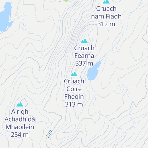 Map of Cruach Coire Fheoin