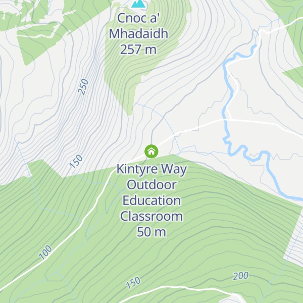Map of Kintyre Way Outdoor Education Classroom