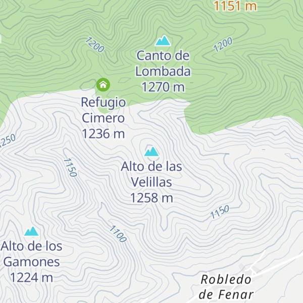 Map of Alto de las Velillas