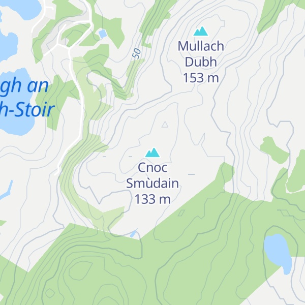Map of Cnoc Smùdain
