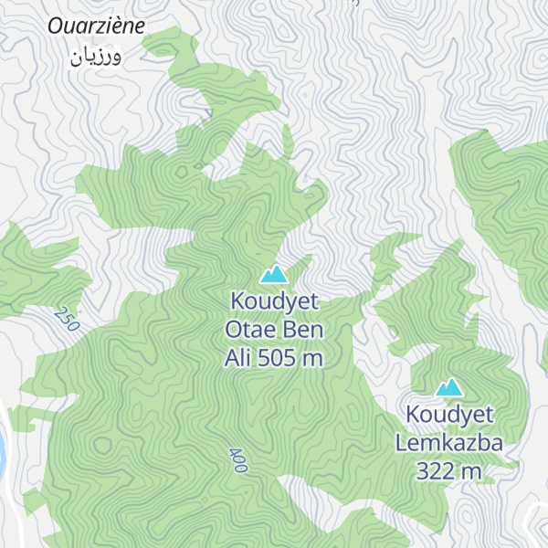 Map of Koudyet Otae Ben Ali