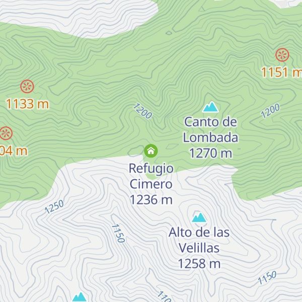 Map of Refugio Cimero