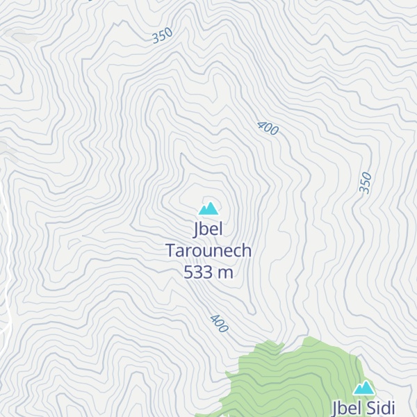 Map of Jbel Tarounech