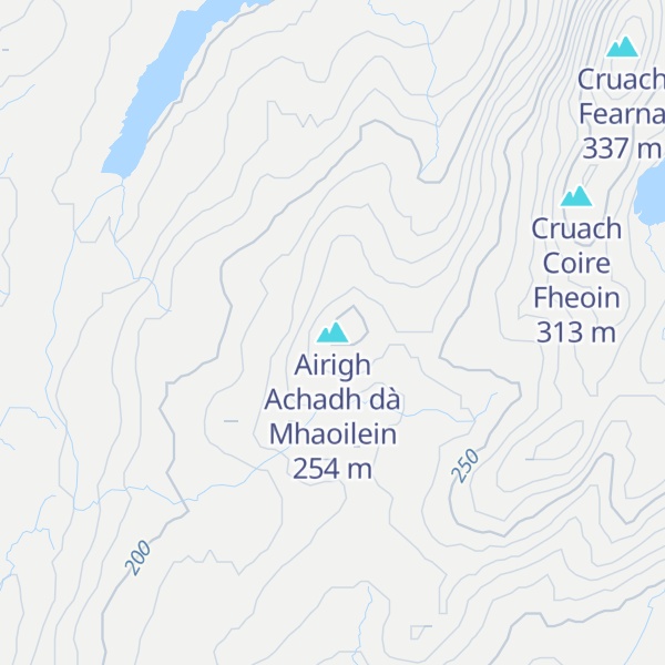 Map of Airigh Achadh dà Mhaoilein