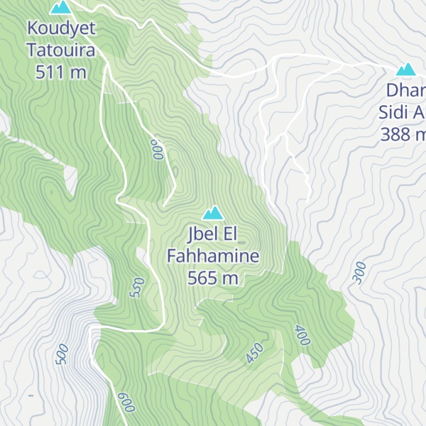 Map of Jbel El Fahhamine