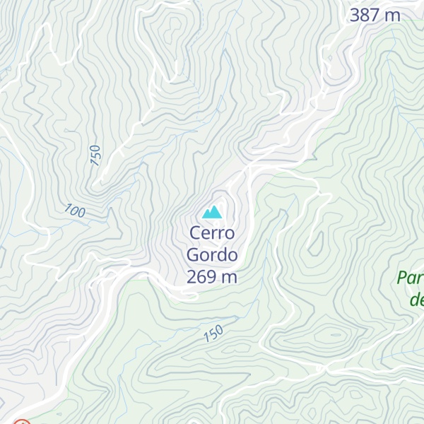 Map of Cerro Gordo