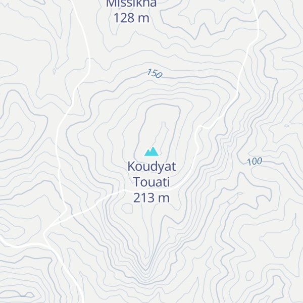 Map of Koudyat Touati