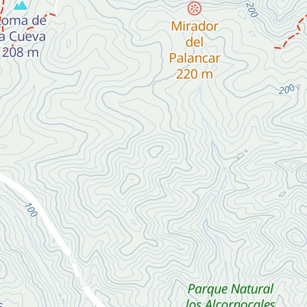 Map of Cerro de las Llanadas