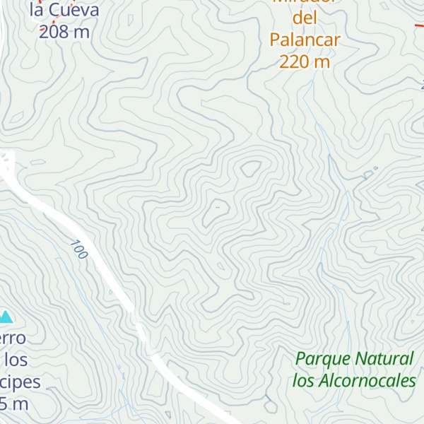 Map of Cerro del Tajo del Tirador