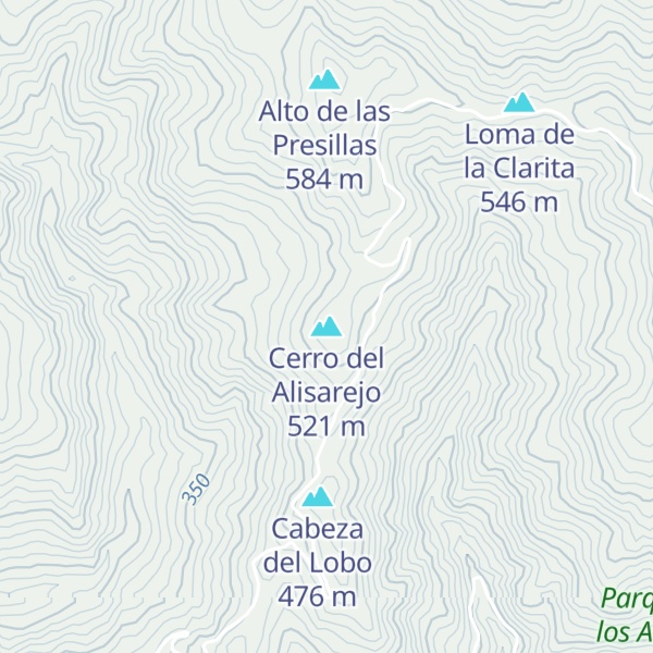 Map of Cerro del Alisarejo