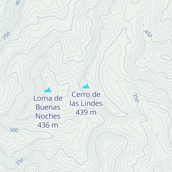 Map of Cerro de las Lindes