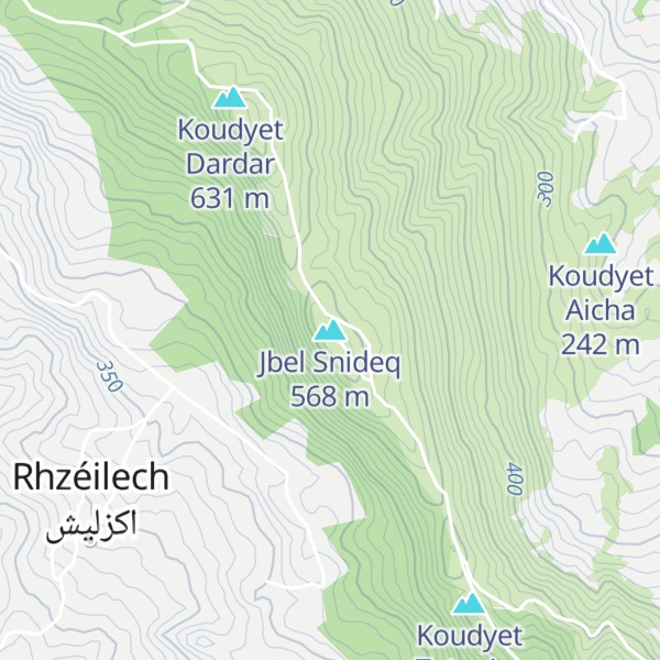 Map of Jbel Snideq