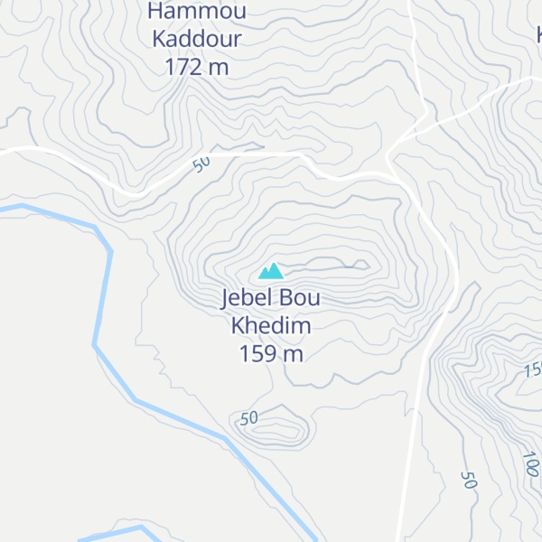 Map of Jebel Bou Khedim