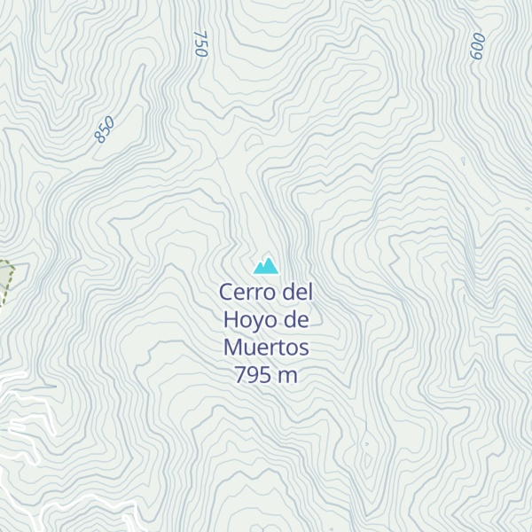Map of Cerro del Hoyo de Muertos