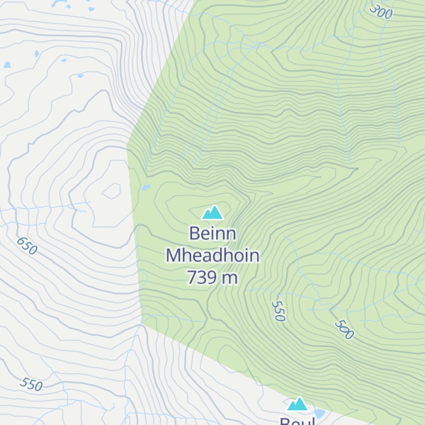 Map of Beinn Mheadhoin