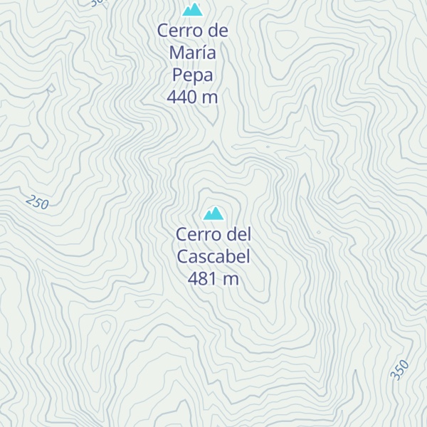 Map of Cerro del Cascabel