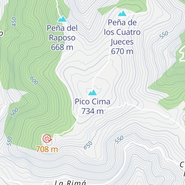 Map of Pico Cima