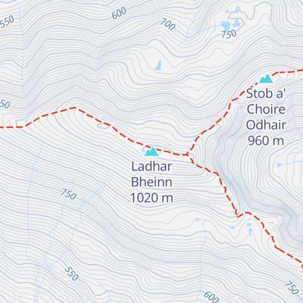 Map of Ladhar Bheinn