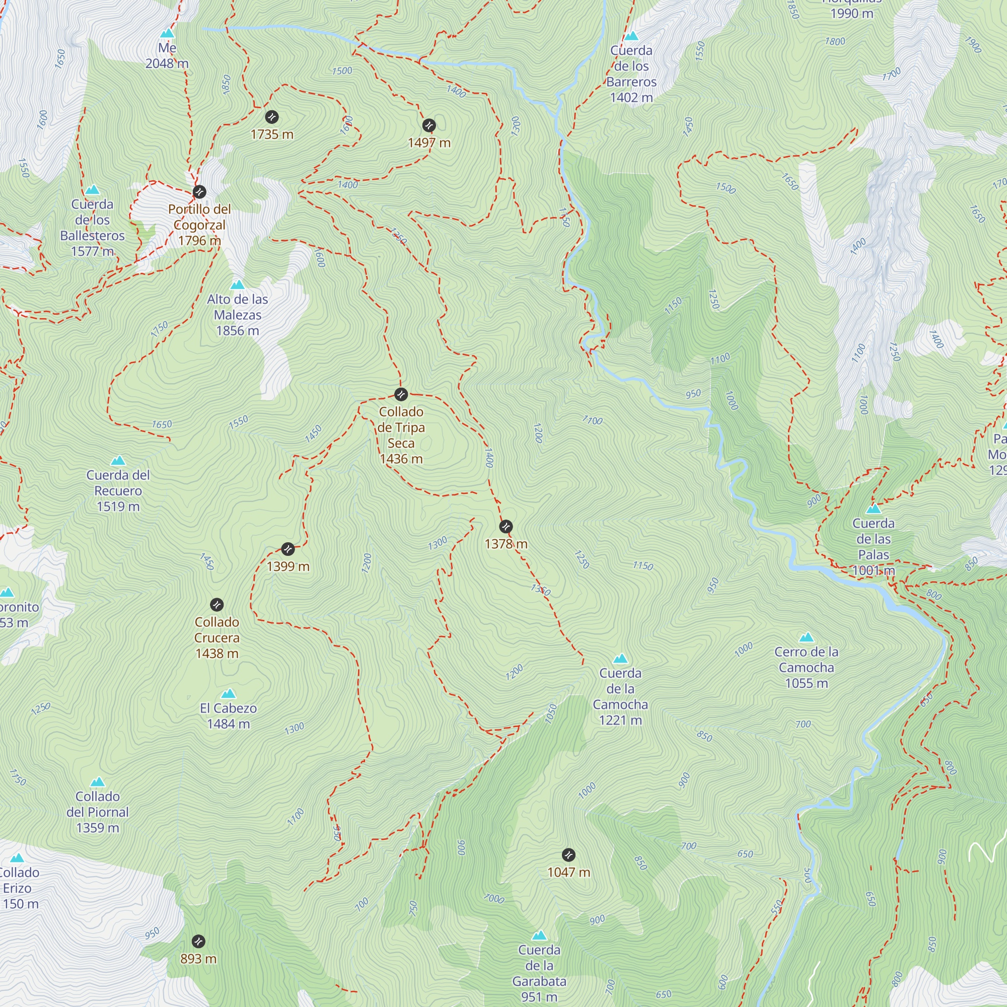 Refugio del Brezo map