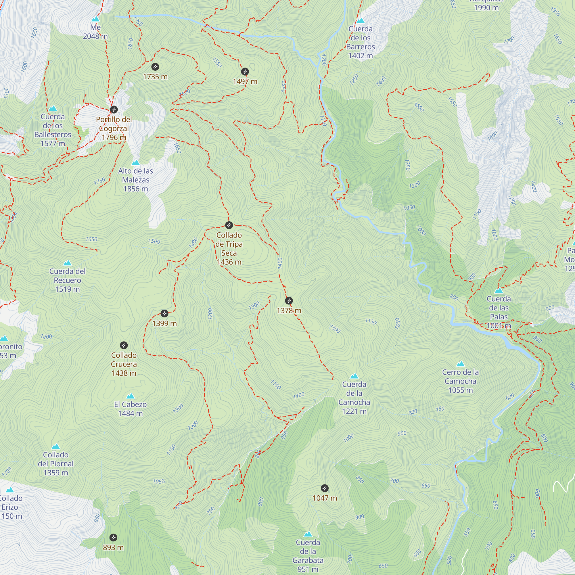 Refugio del Brezo map