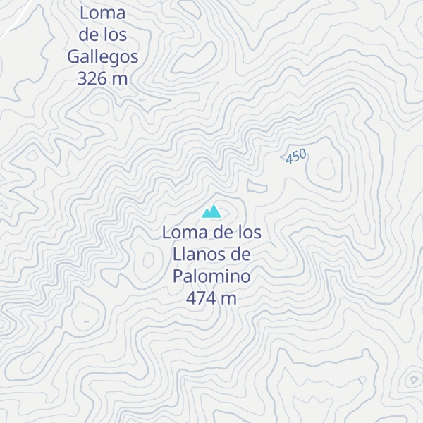 Map of Loma de los Llanos de Palomino