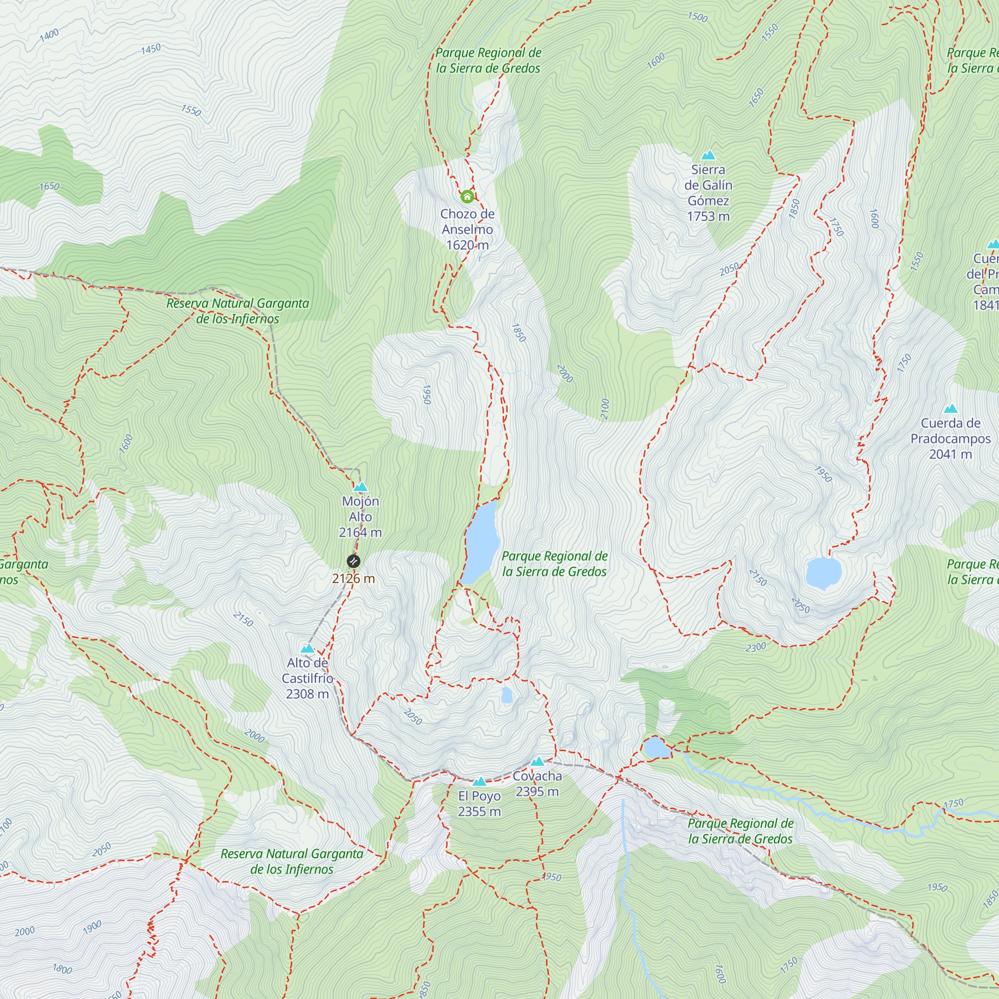 Refugio de Galín Gómez map