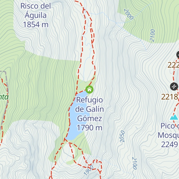 Map of Refugio de Galín Gómez