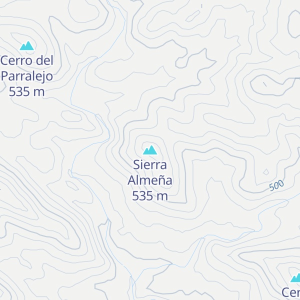 Map of Sierra Almeña