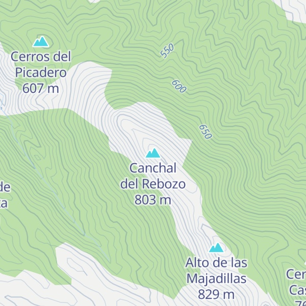 Map of Canchal del Rebozo