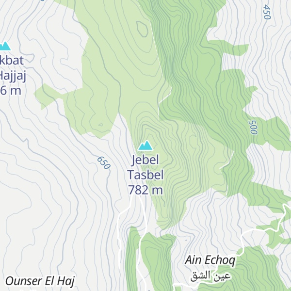 Map of Jebel Tasbel