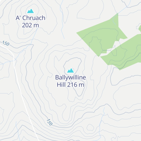 Map of Ballywilline Hill
