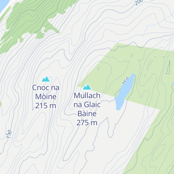 Map of Mullach na Glaic Bàine