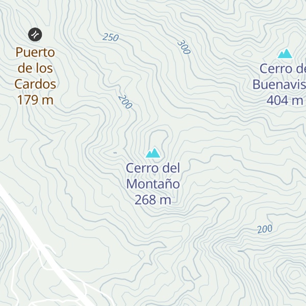 Map of Cerro del Montaño