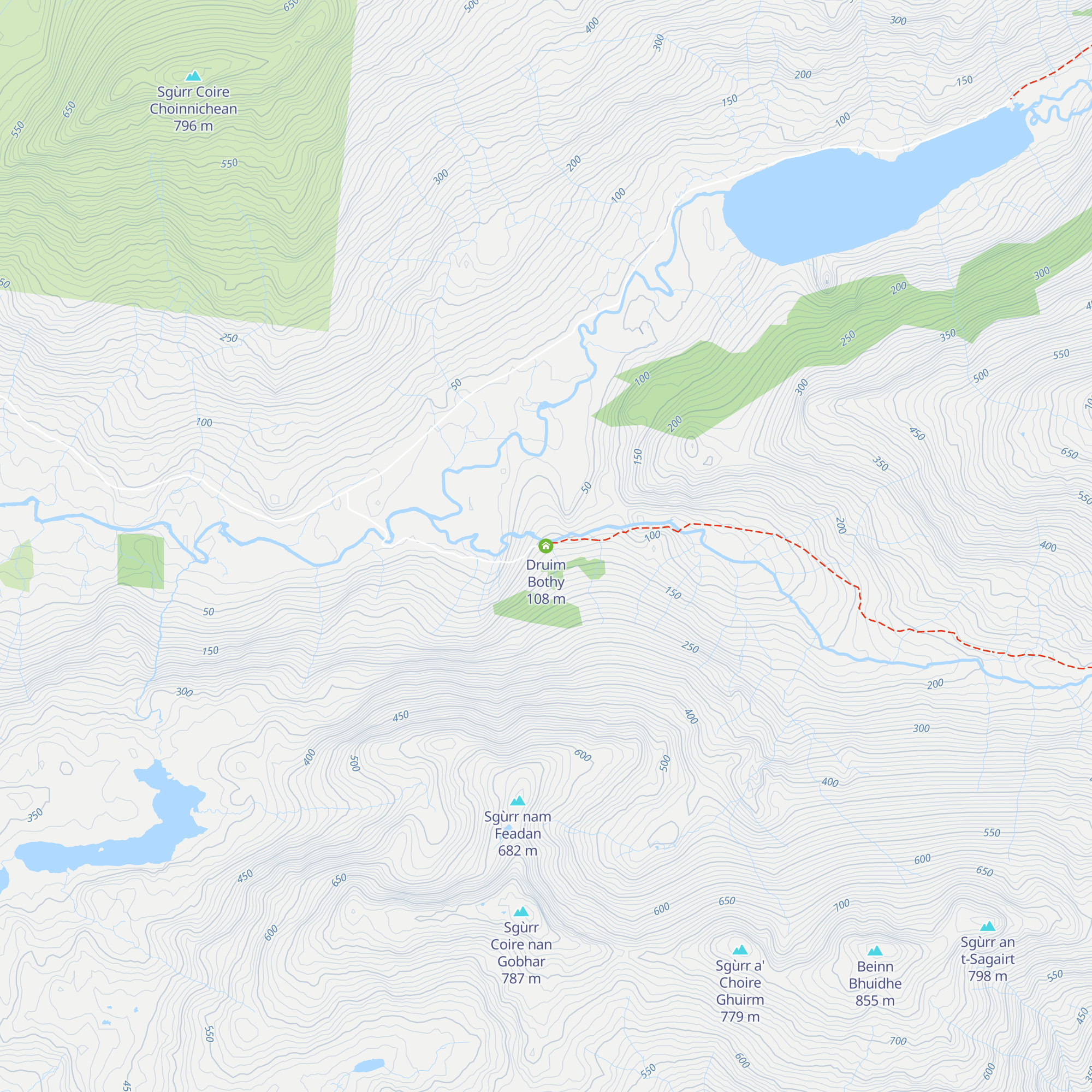 Druim Bothy map