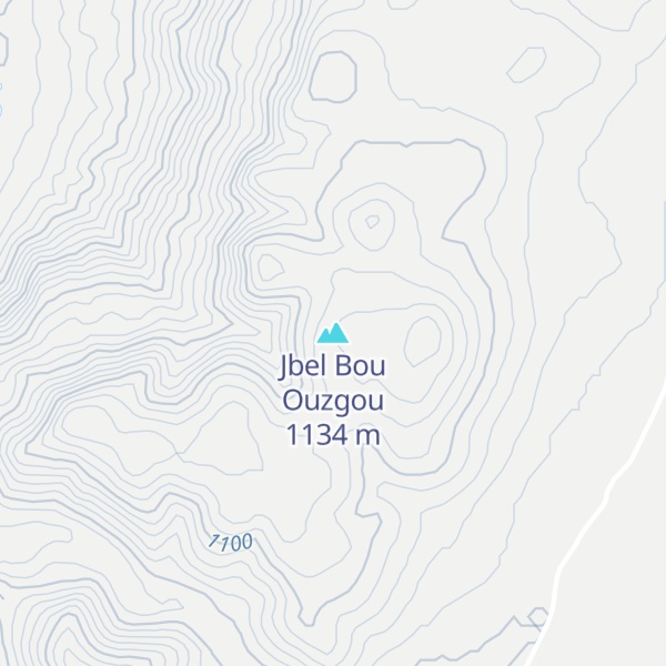 Map of Jbel Bou Ouzgou