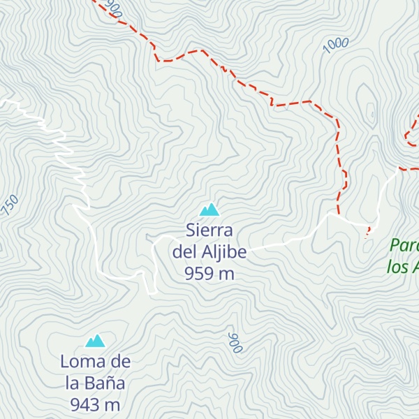 Map of Sierra del Aljibe