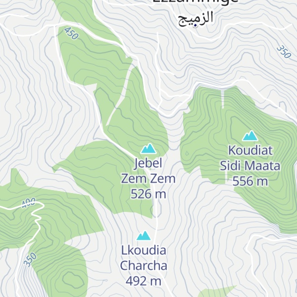 Map of Jebel Zem Zem