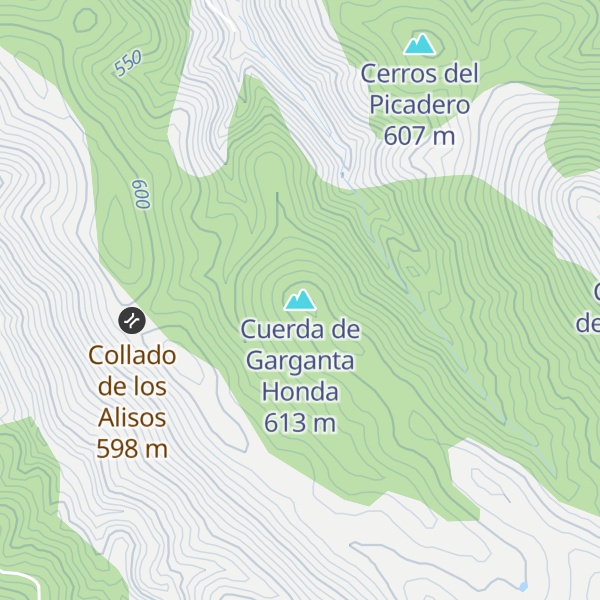 Map of Cuerda de Garganta Honda